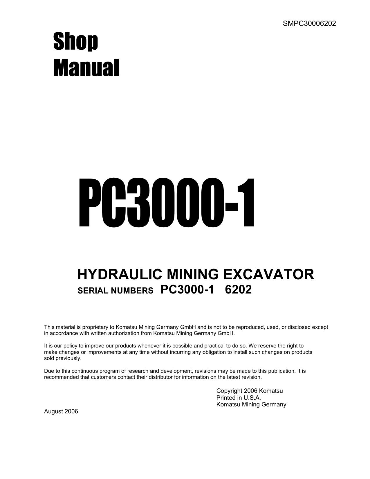 PC3000-1 Shop Manual